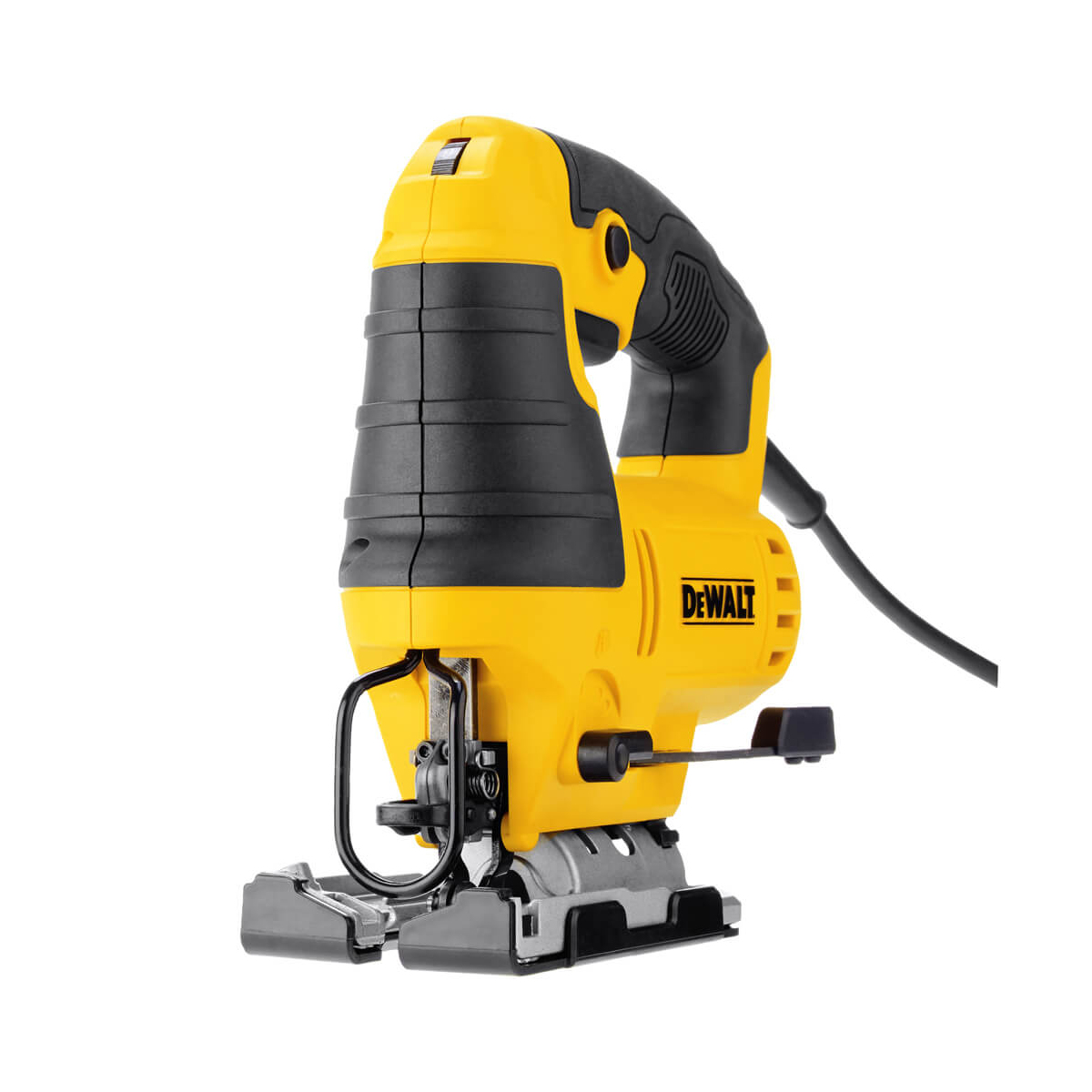 Пила лобзикова мережева DeWALT, 650 Вт, 500 - 3200 ход/хв, максимальна глибина пропилу (дерево) - 85 мм, вага 2.4 кг DWE349