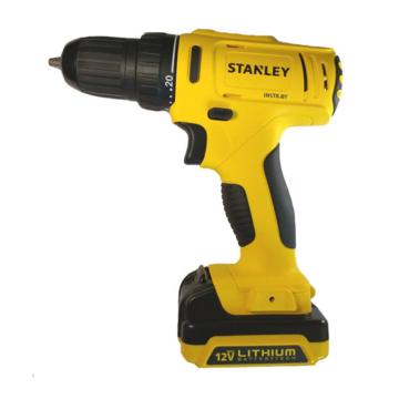 Дриль- шурупокрут STANLEY,  безщітковий, безударний, 12 В, 1.5 Аг, 26 Нм, 400-1500 об/хв, патрон 10 мм швидкозатискний, кількість швидкостей - 2, вага 1 кг, 2 акумулятора, зарядний пристрій, валіза SCD121S2K