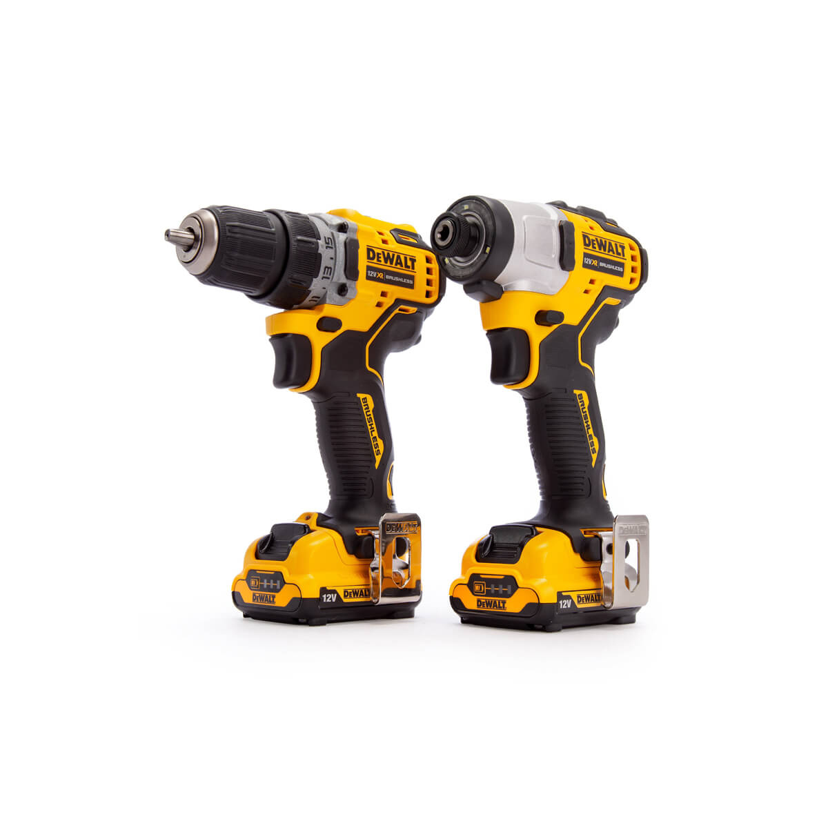 Набір з двох інструментів безщіткових DeWALT, 12 В XR Li-lon, 3 Аг, вага 5.1 кг, валіза, 2 акумулятори і зарядний пристрій DCK2110L2T