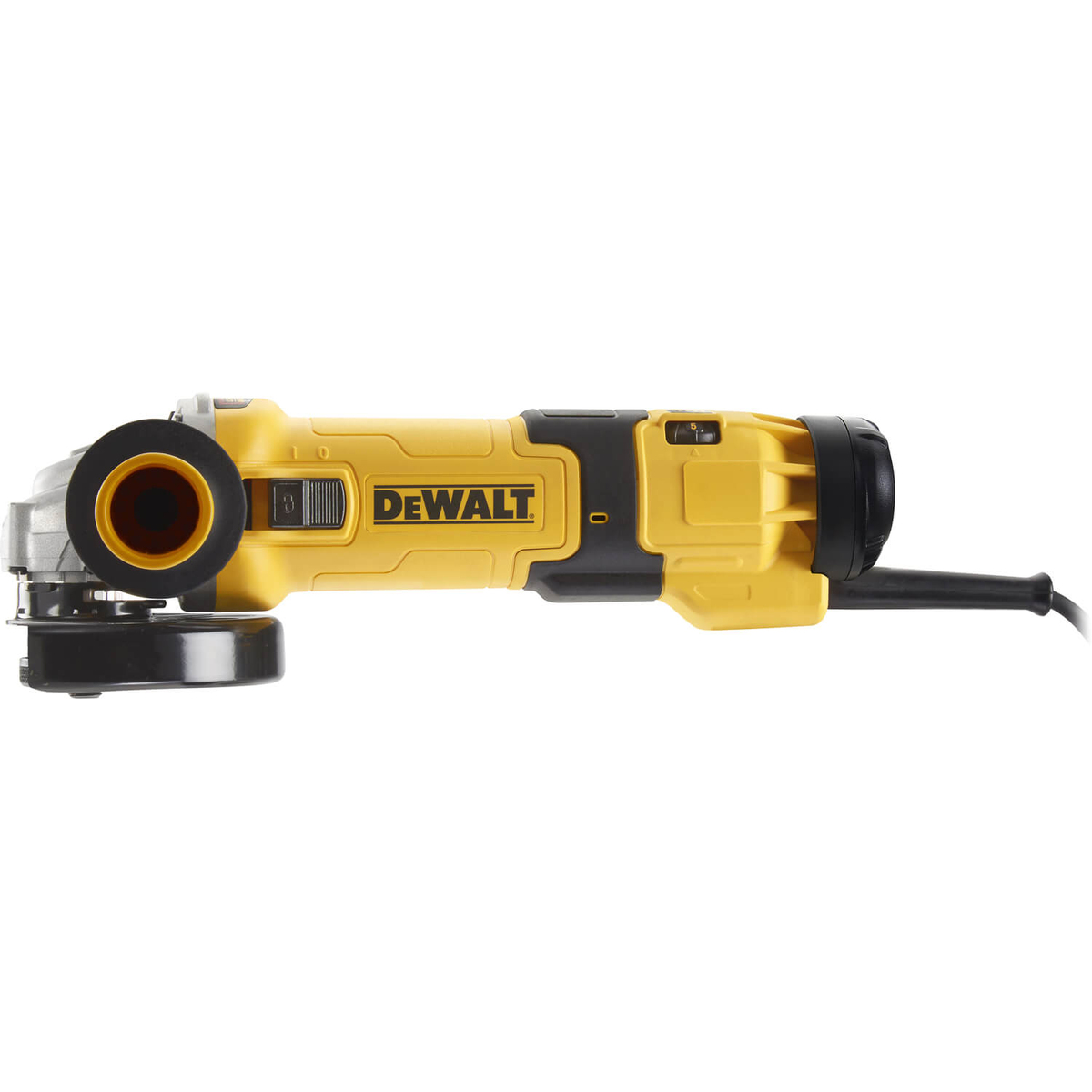 Шліфмашина кутова мережева DeWALT, 1500 Вт, d=125 мм, 2800-10000 об/хв, вага 2.5 кг DWE4257
