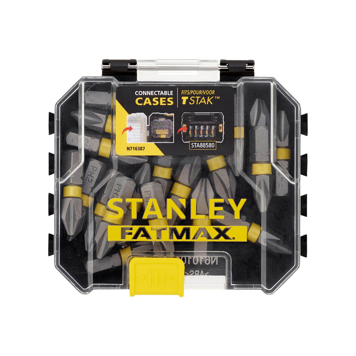 Набір біт STANLEY FatMax, Phillips, Ph2, L=25 мм, 20 шт, пластиковий кейс STA88569