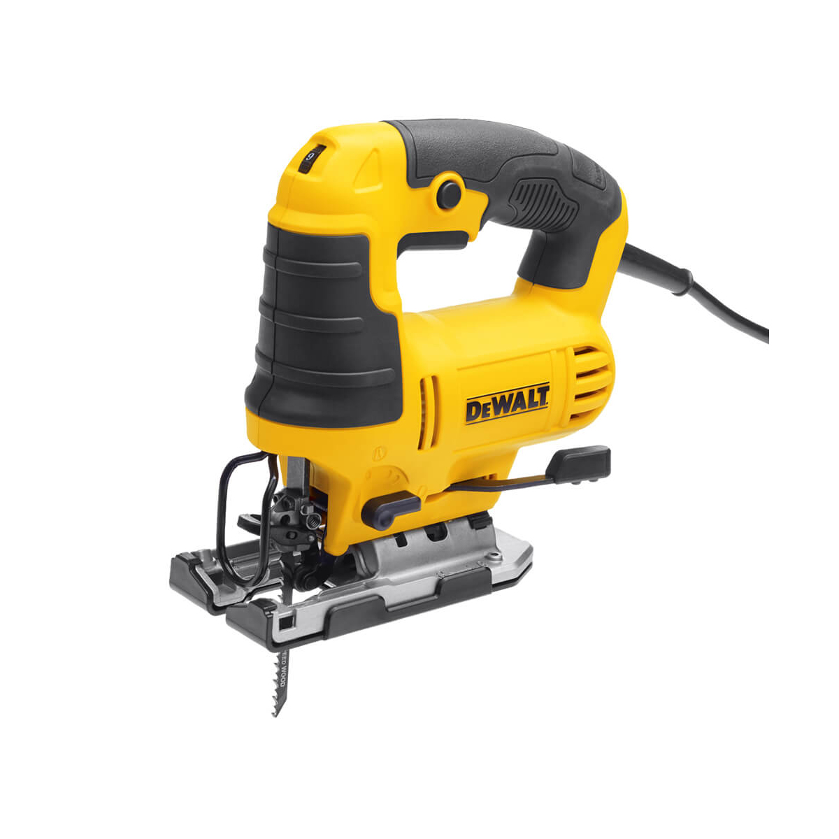Пила лобзикова мережева DeWALT, 650 Вт, 500 - 3200 ход/хв, максимальна глибина пропилу (дерево) - 85 мм, вага 2.4 кг DWE349