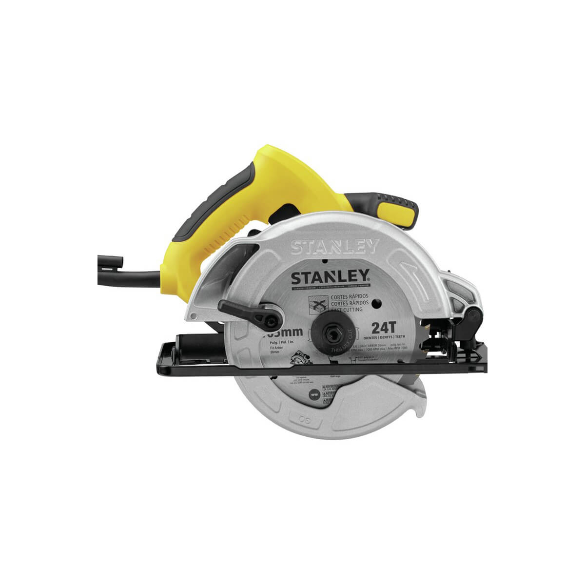 Пила дискова мережева STANLEY, 1250 Вт, діаметр диска 165х20/30 мм, 5500 об/хв, вага 3.8 кг SC12
