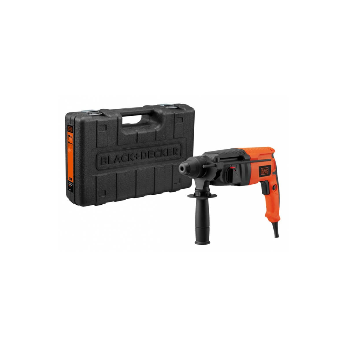 Перфоратор мережевий BLACK+DECKER, SDS-Plus, 800 Вт, 3 Дж, 0-5200 уд/хв,0-1050 об/мин, валіза, вага  кг BDHR26KR