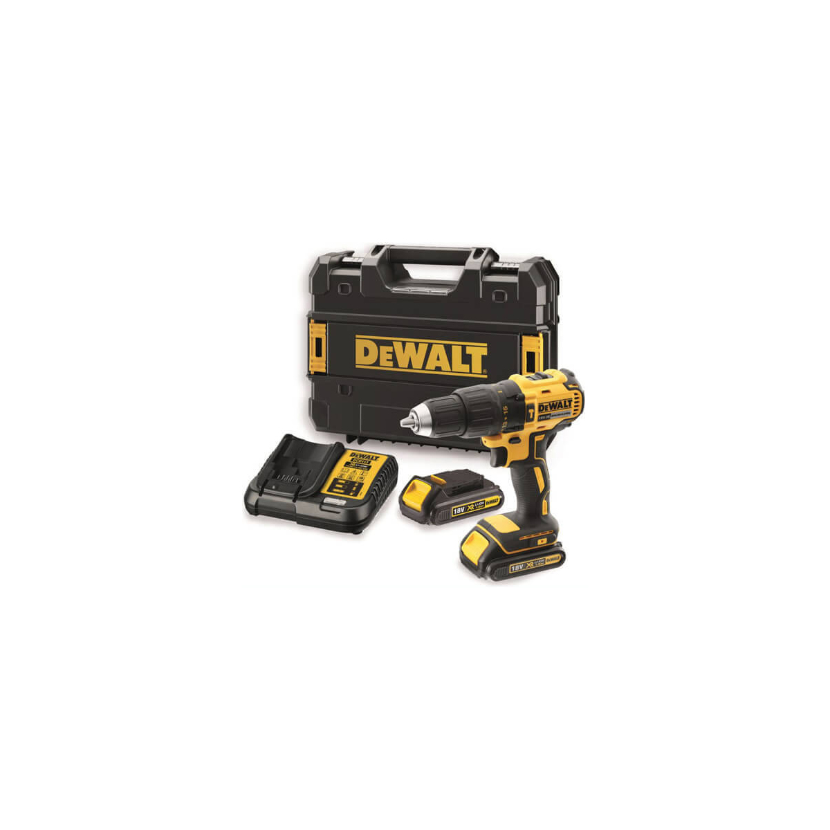 Набір з двох інструментів безщіткових DeWALT, 18 В XR Li-lon, 2 Аг, вага 5.5 кг, валіза, 2 акумулятори і зарядний пристрій DCK2060D2T