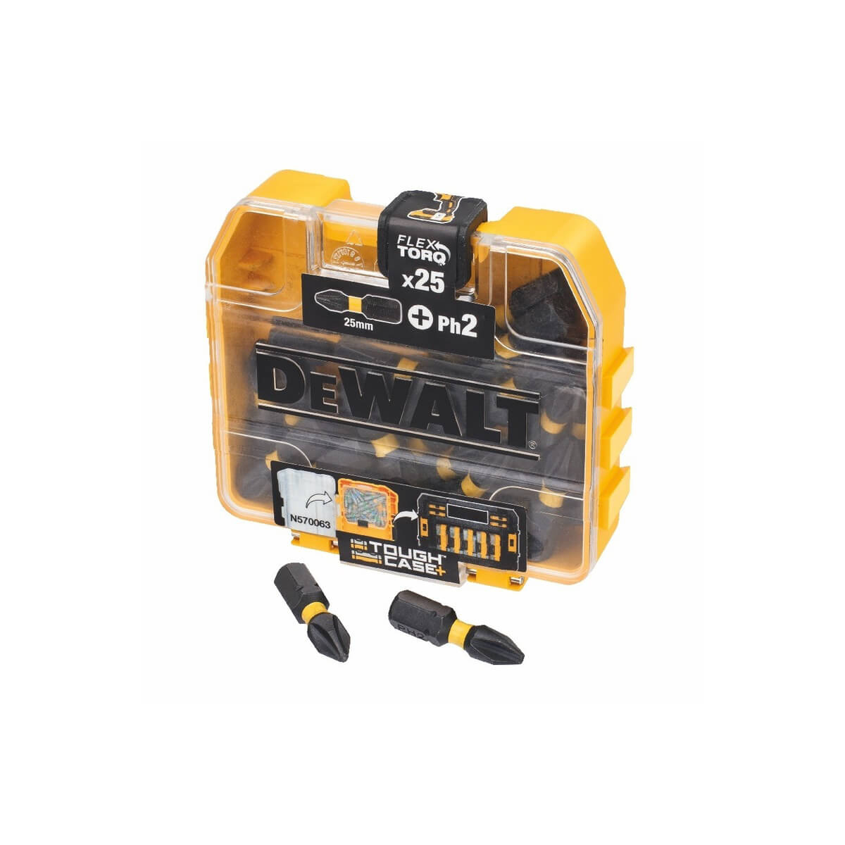 Набір біт DeWALT, EFT, Phillips, Ph2, L = 25 мм, 25 шт, кейс DT70555T